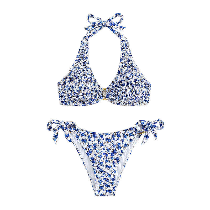Women's Triangle Bikini Set with Playful Ruffle Details Mune Fashion
