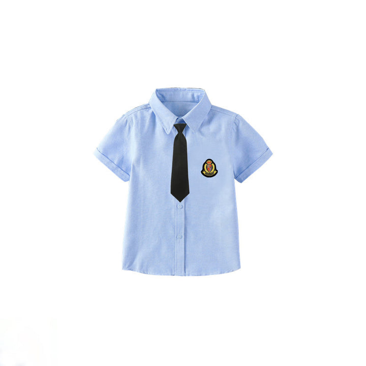 Boys elegant short-sleeved blouse with bow Mune Fashion