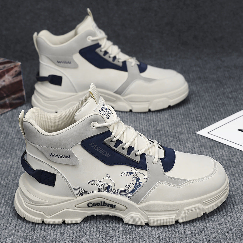 Women's Sporty High-Top Sneakers with Breathable Upper Material and Non-Slip Sole Mune Fashion
