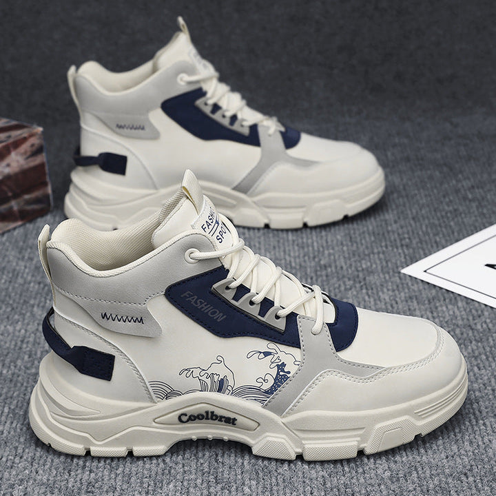 Women's Sporty High-Top Sneakers with Breathable Upper Material and Non-Slip Sole Mune Fashion