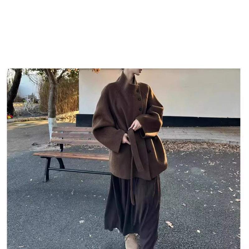 Women Fashionable Oversized Wool Jacket Mune Fashion