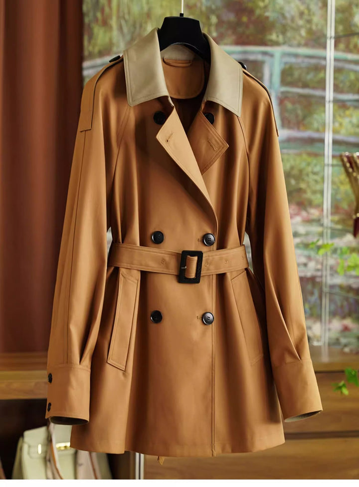 Women's elegantly tailored trench coat with a belted waist Mune Fashion
