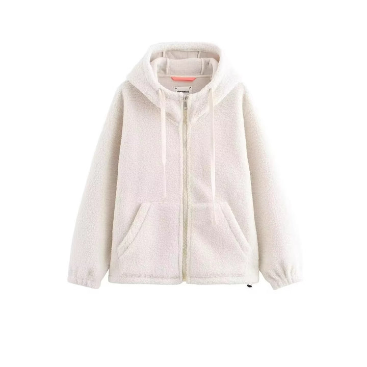Women's Teddy Fleece Hooded Jacket with Full Zip and Kangaroo Pockets Mune Fashion