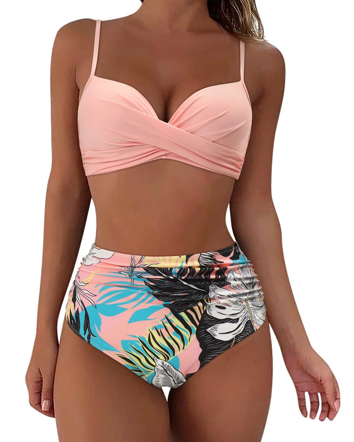 Women's high-waisted bikini set with elegant wrap design Mune Fashion