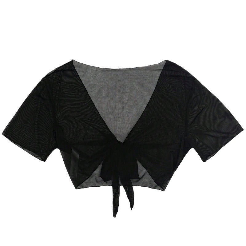 Women short-sleeved crop top with knot detail Mune Fashion
