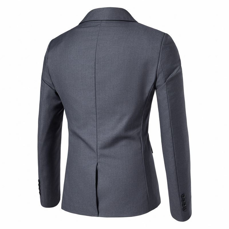 Men's Tailored Jacket with Matching Vest and Slim Business Silhouette Mune Fashion