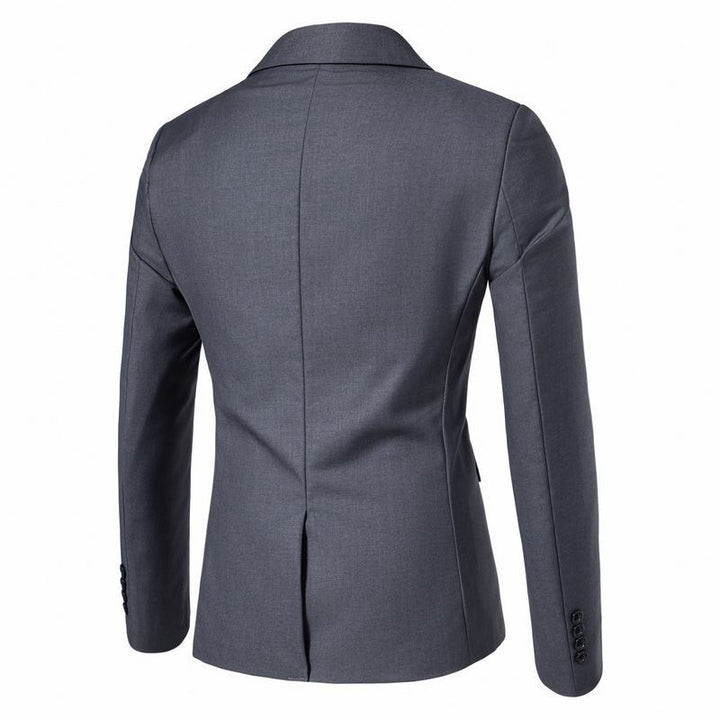 Men's Tailored Jacket with Matching Vest and Slim Business Silhouette Mune Fashion