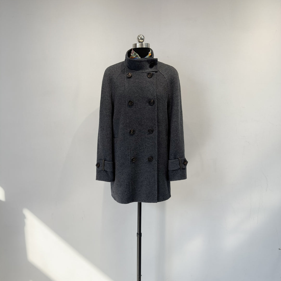 Women Double Coats Wool Blend Overcoat Mune Fashion