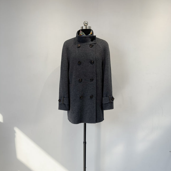 Women Double Coats Wool Blend Overcoat Mune Fashion