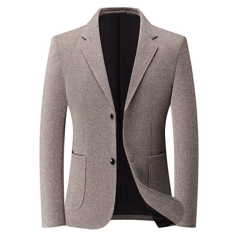 Men's Slim-Fit Blazer in fine textured tweed with patch pockets Mune Fashion