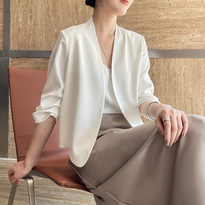 Women Elegant and flowy Midi Skirt Drune