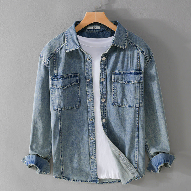 Men's Casual Oversized Denim Shirt Mune Fashion