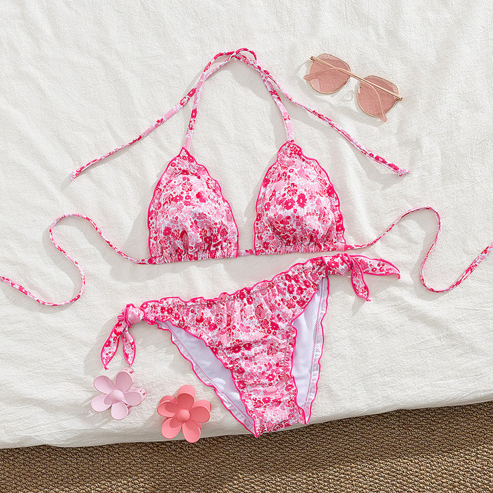 Women's floral patterned triangle bikini Mune Fashion