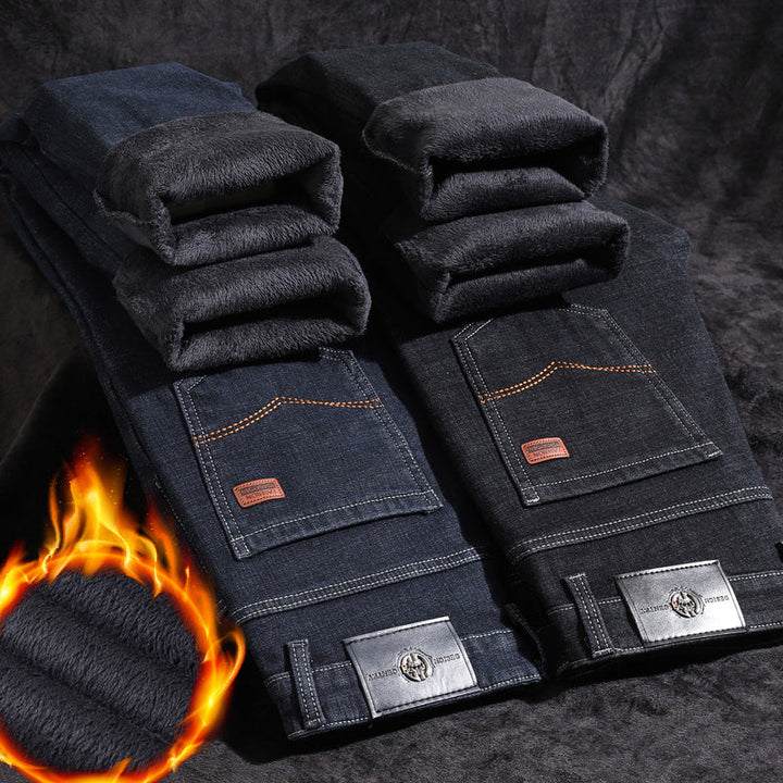 Mune | Men's warm padded jeans pants with classic cut
