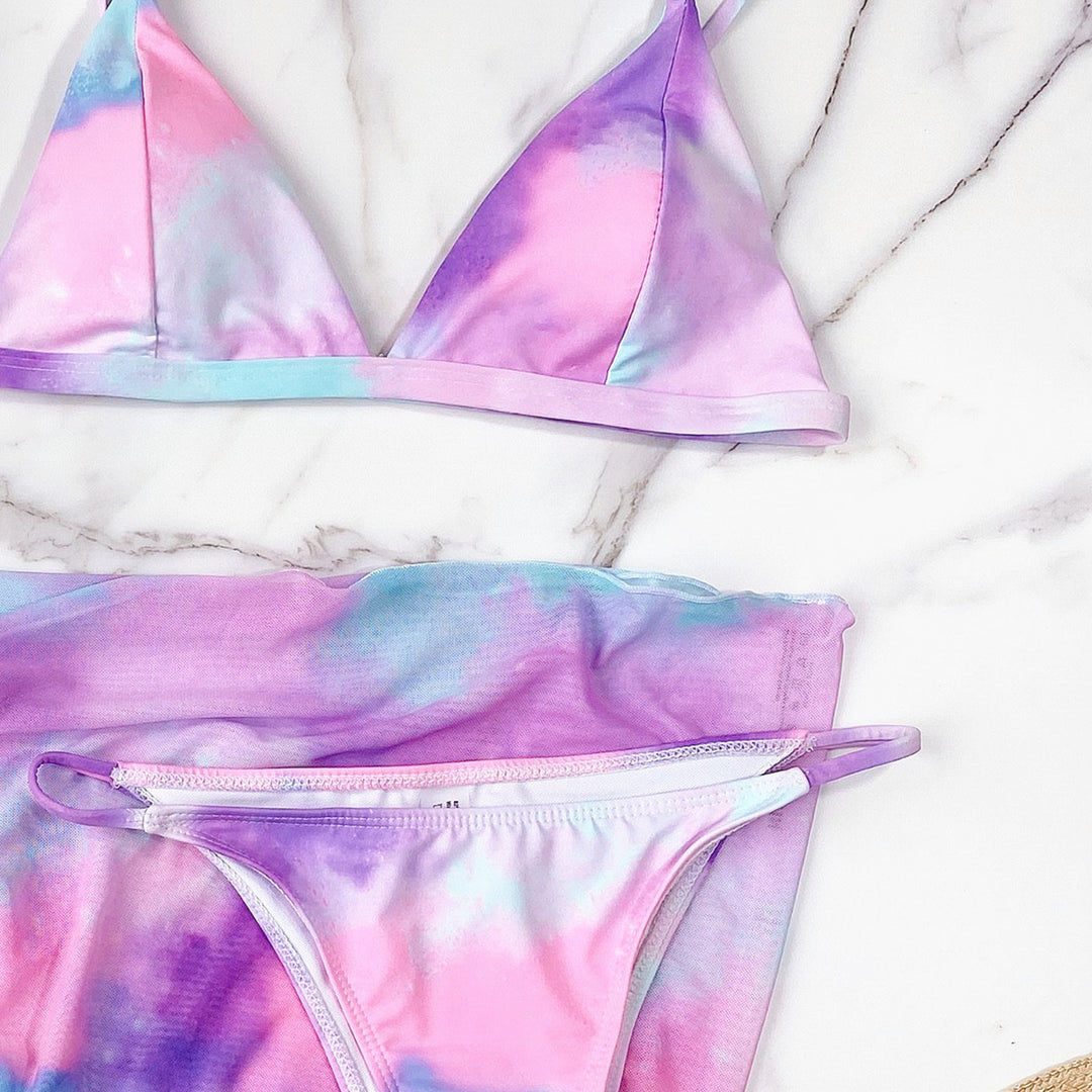 Women's Triangle Bikini with Wrap Skirt Mune Fashion
