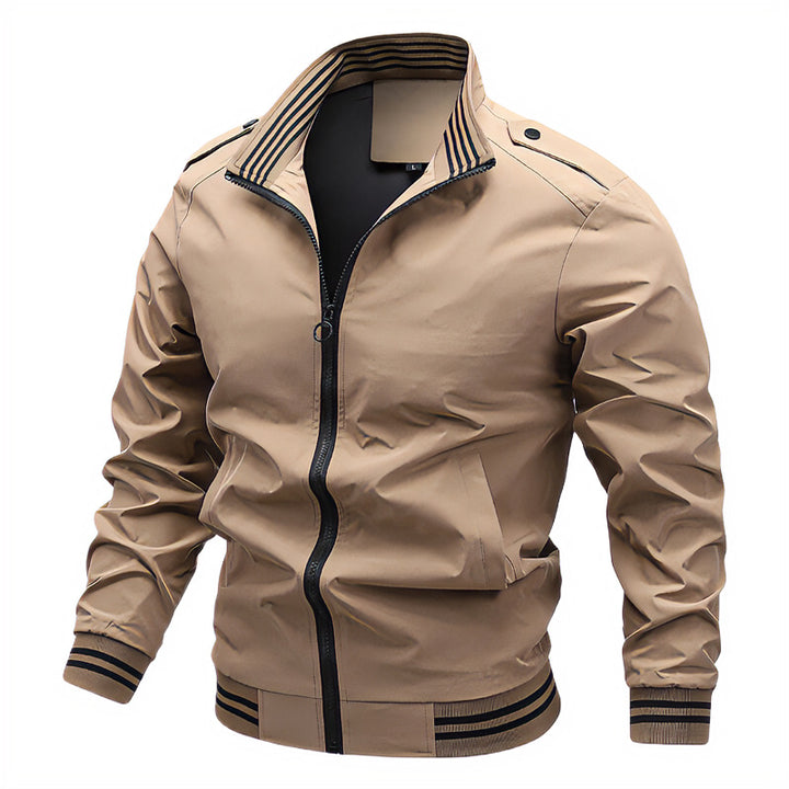 Men's Fashion Transitional Jacket with Contrasting Stripes Mune Fashion