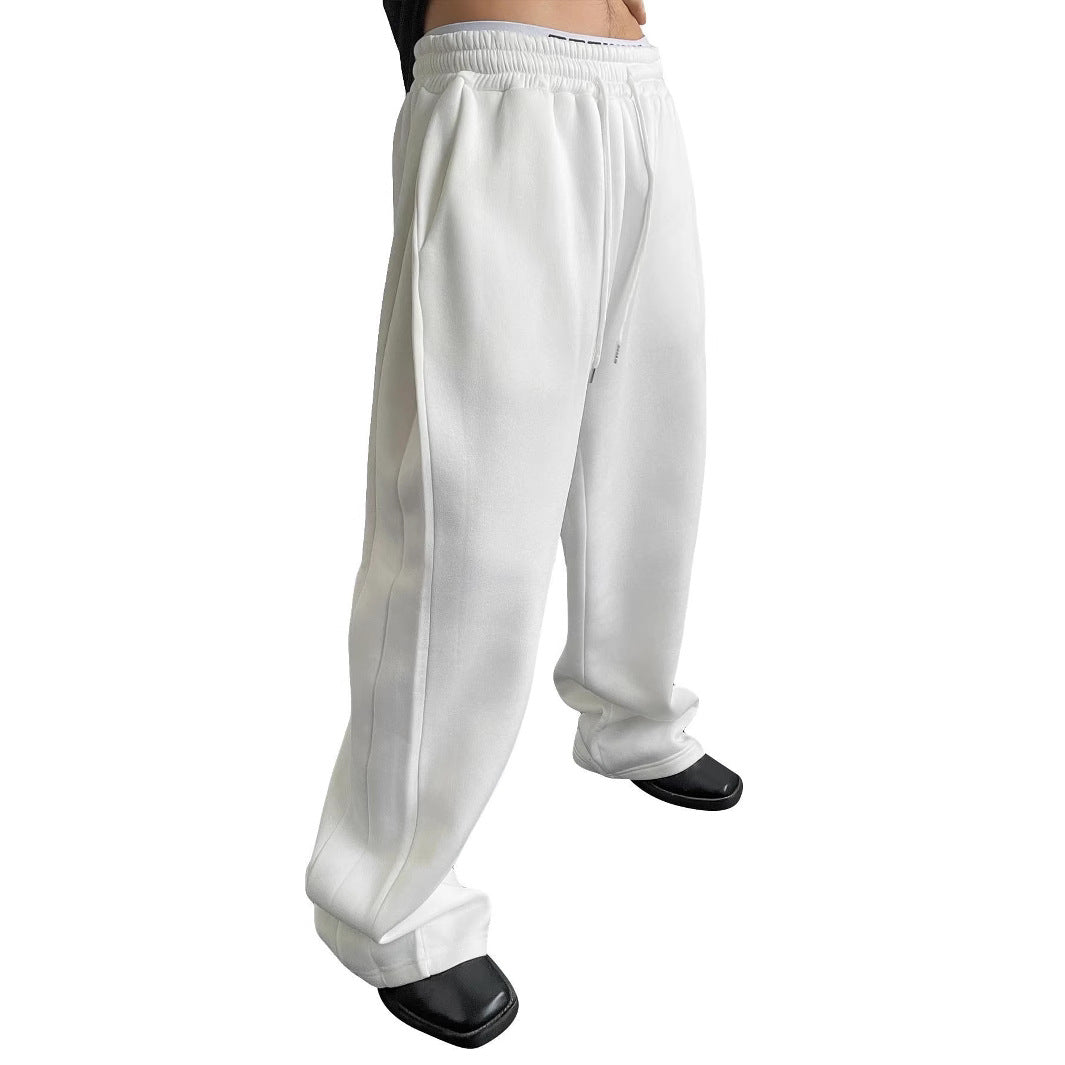 Unisex casual oversized jogging pants with elastic waistband and drawstring Mune Fashion