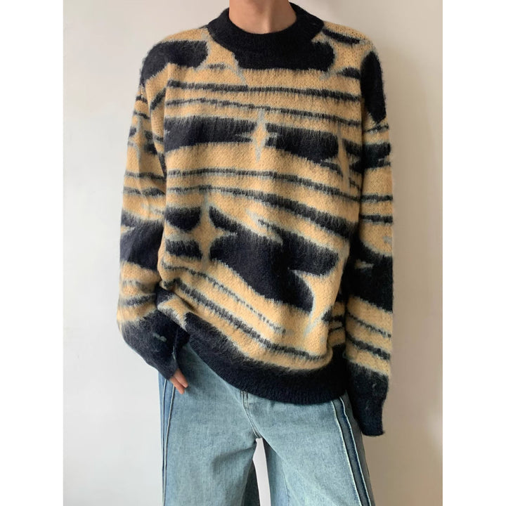 Ladies Trendy Chunky Knit Sweater with Graphic Pattern Mune Fashion