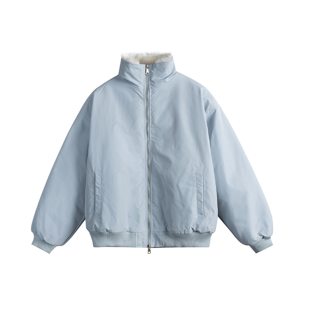 Unisex Boxy-padded Blouson with high stand-up collar and teddy lining Mune Fashion