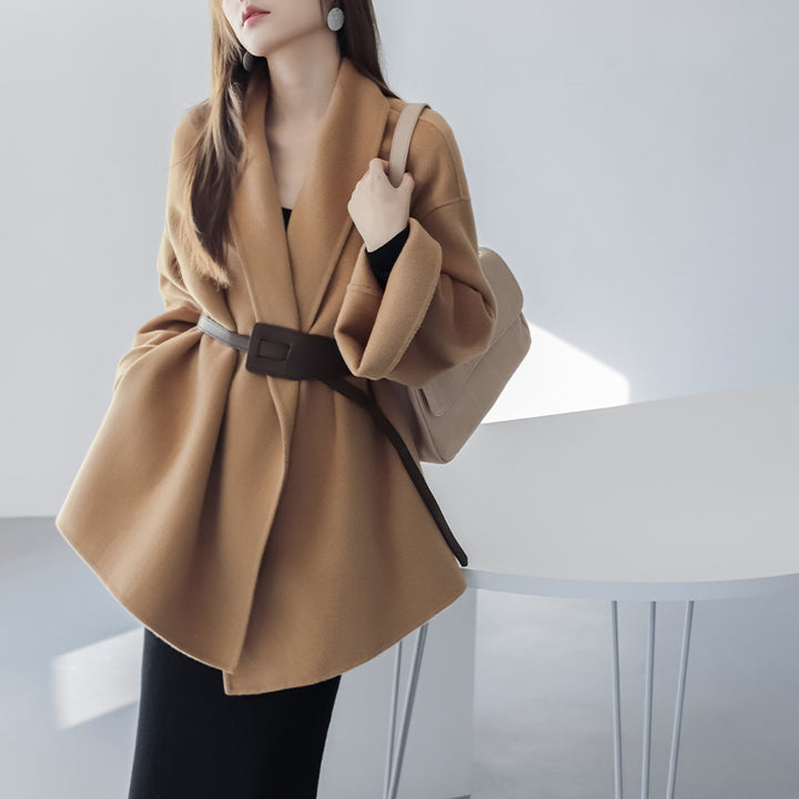 Women's fashionable and elegant coat with belt Mune Fashion
