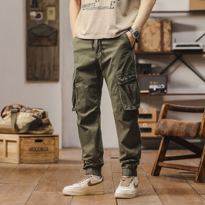 Herren Cargo-Jogginghose im Utility-Style mit verstärkten Klappentaschen und elastischem Saum Mune Fashion