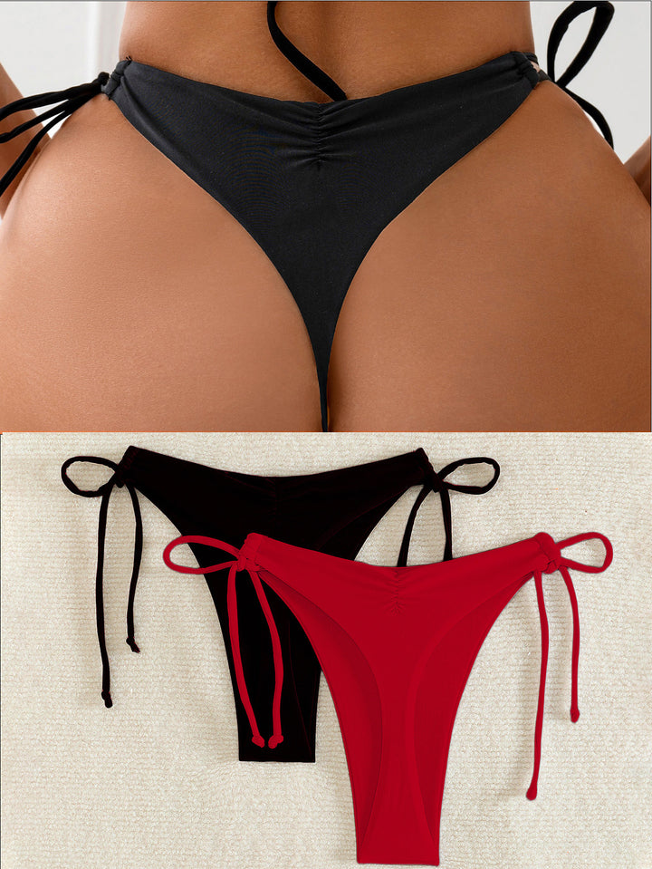 Ladies High-Cut Bikini with Side Ties Mune Fashion
