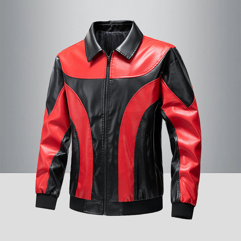 Men's Sporty Faux Leather Jacket Mune Fashion