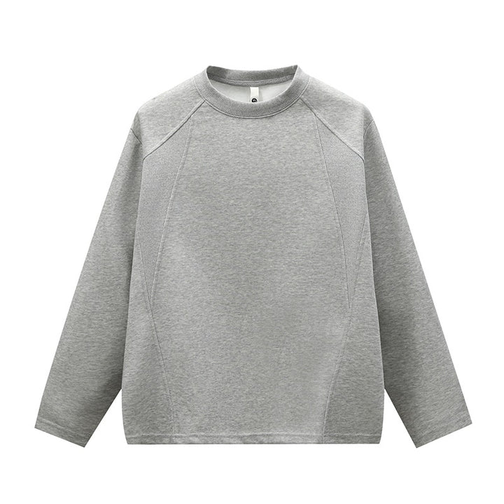Unisex Oversize Round Neck Sweatshirt with Raglan Seams and Fine Texture Mune Fashion