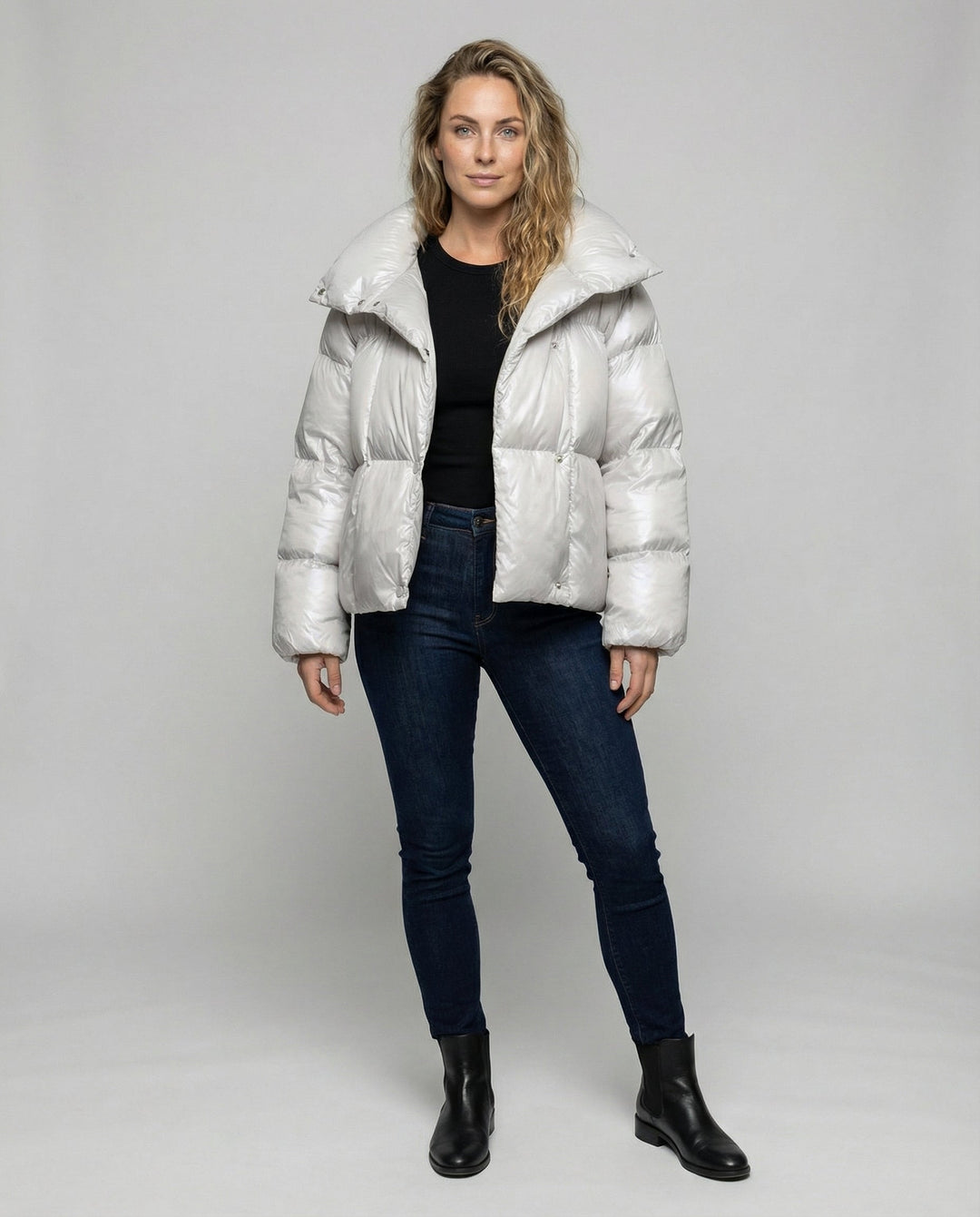 Short Down Coat Women's Hood