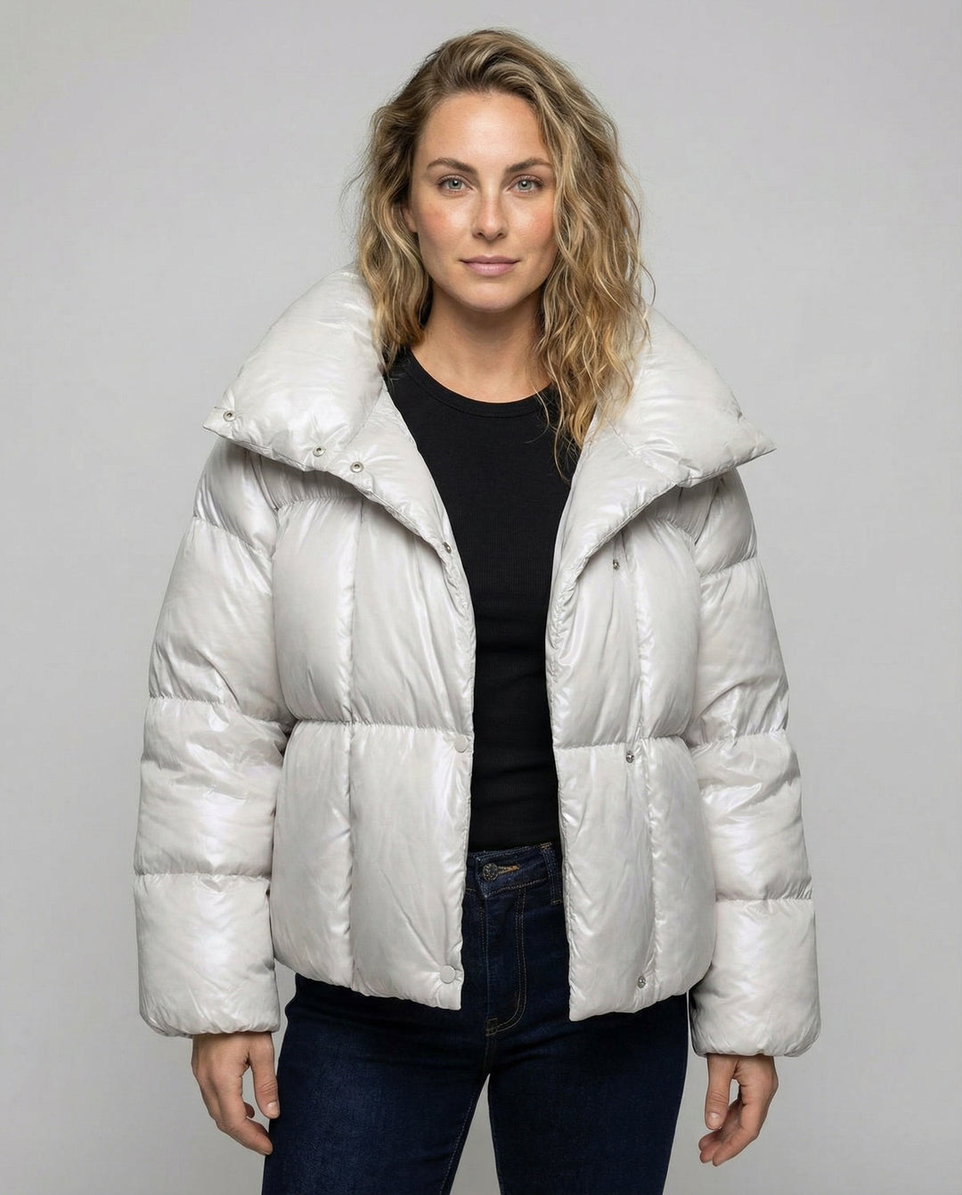 Short Down Coat Women's Hood
