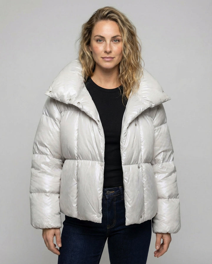 Short Down Coat Women's Hood
