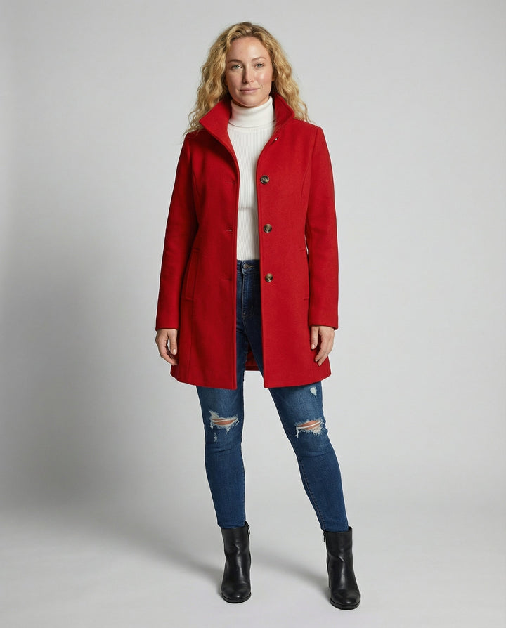 Elegant women's wool coat