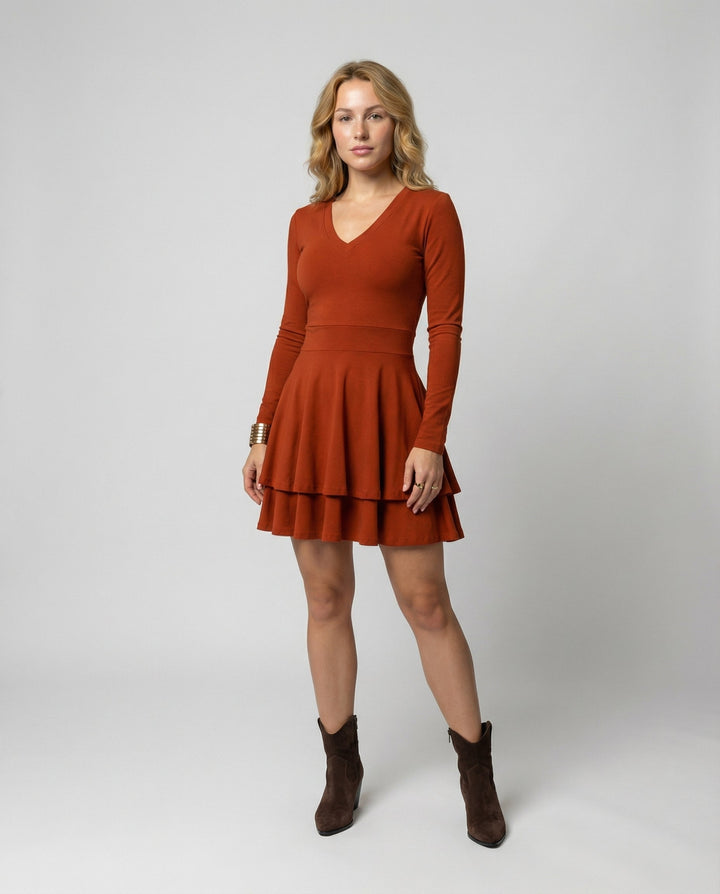 Women's Wrap Dress Ruffles
