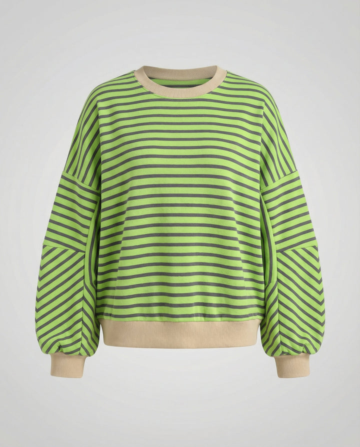 Boxy Sweatshirt Women Striped | Mune Fashion