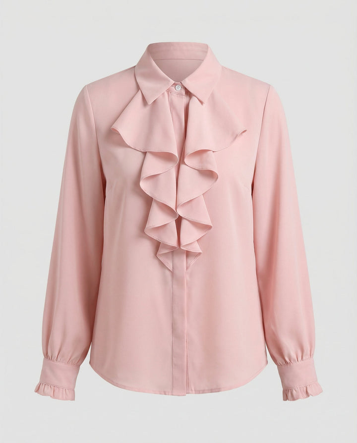 Ladies Blouse Ruffles Elegance