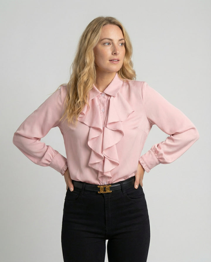 Ladies Blouse Ruffles Elegance