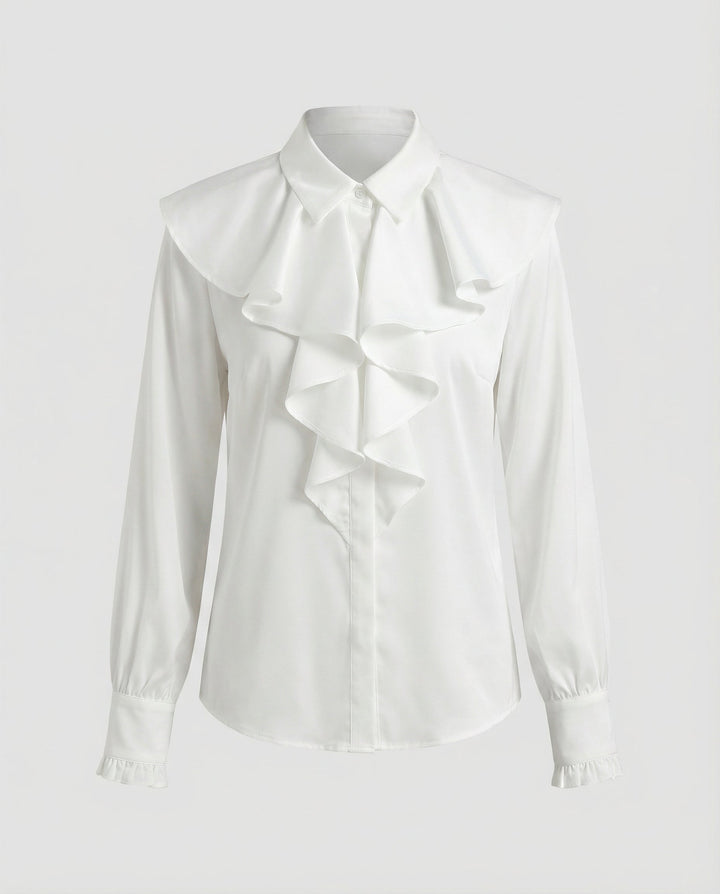 Ladies Blouse Ruffles Elegance