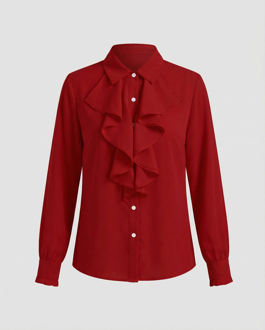 Ladies Blouse Ruffles Elegance