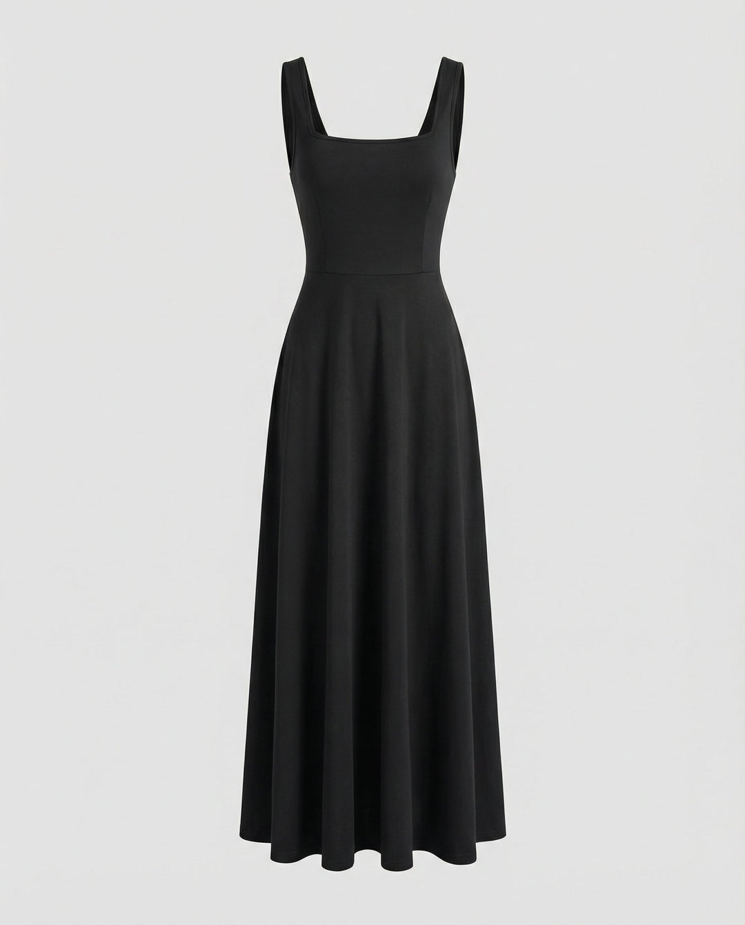 Elegant women's maxi dress with soft cut & square neckline | Mune Fashion