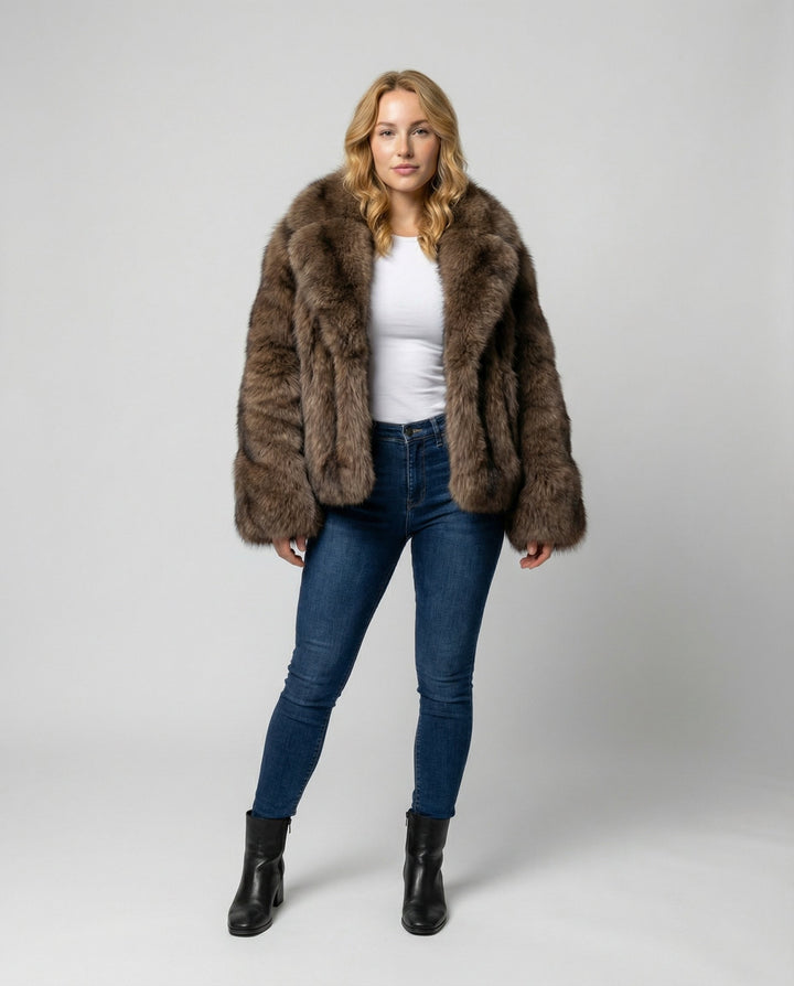 Luxurious Soft Fur Jacket Women's