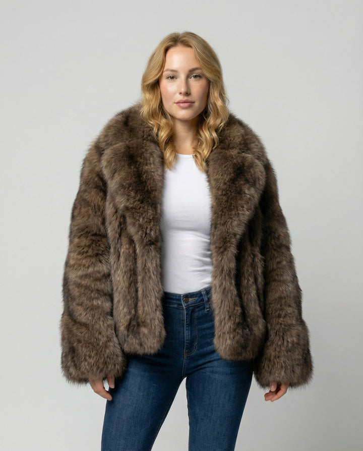 Luxurious Soft Fur Jacket Women's