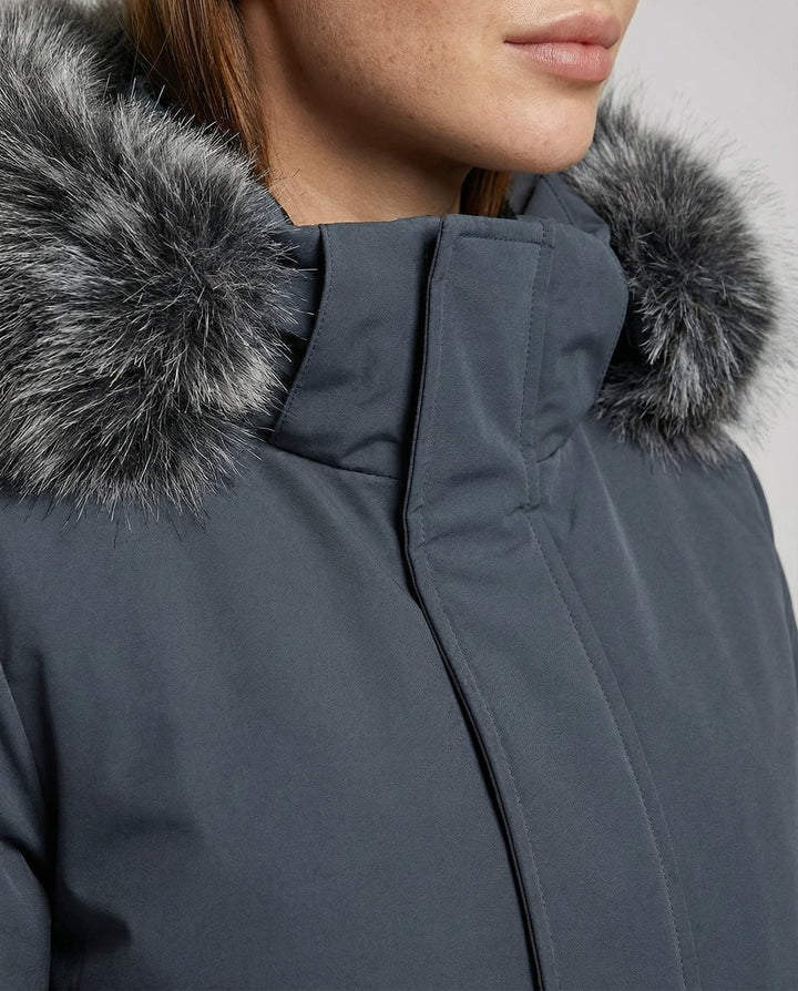 Warmer winter parka women's hood
