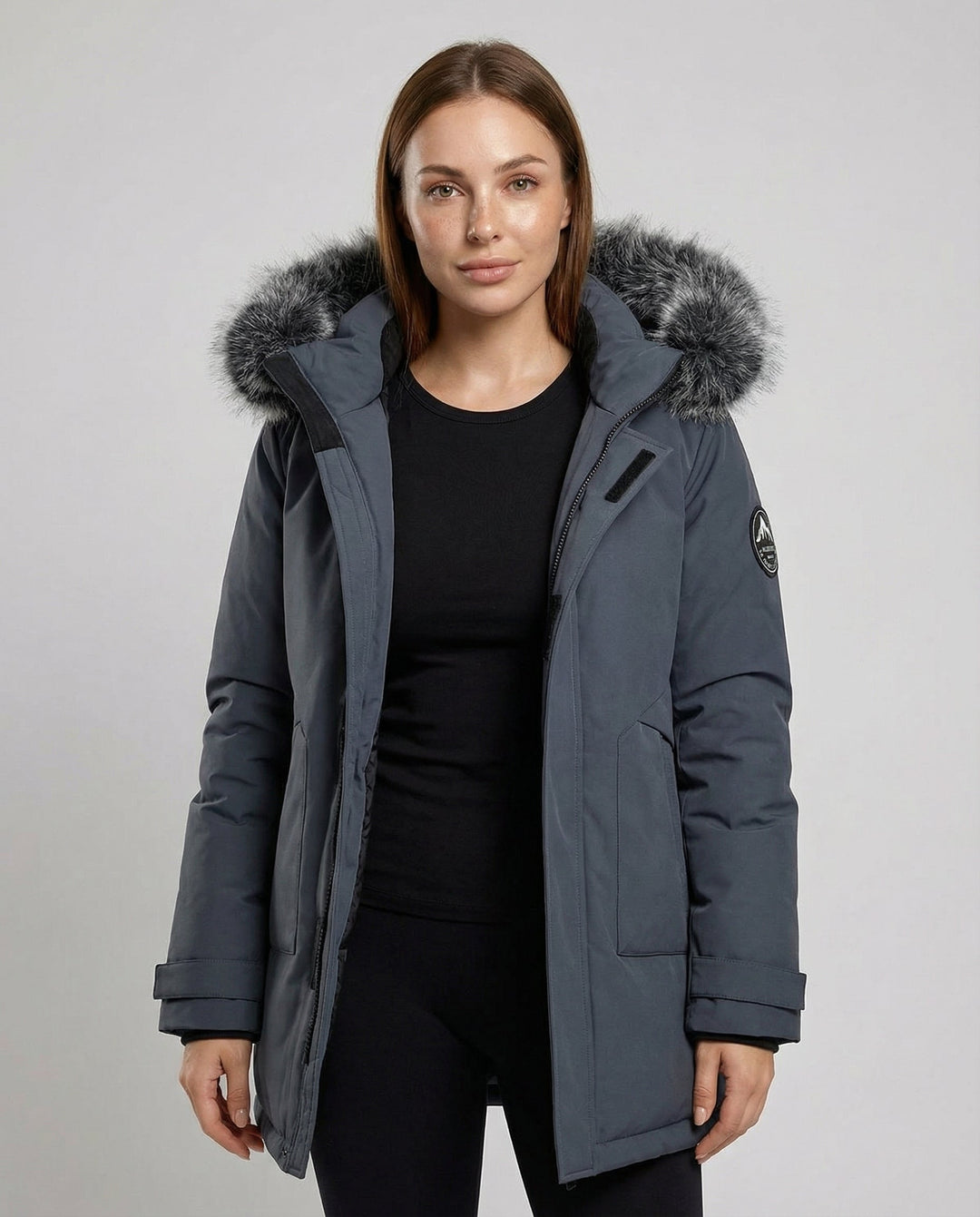 Warmer winter parka women's hood