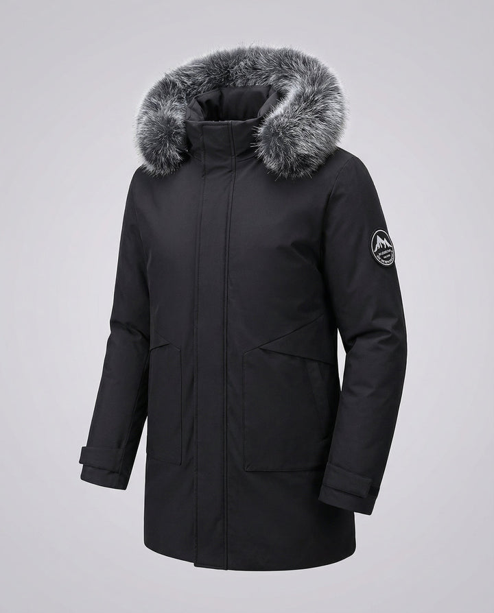 Warmer winter parka women's hood