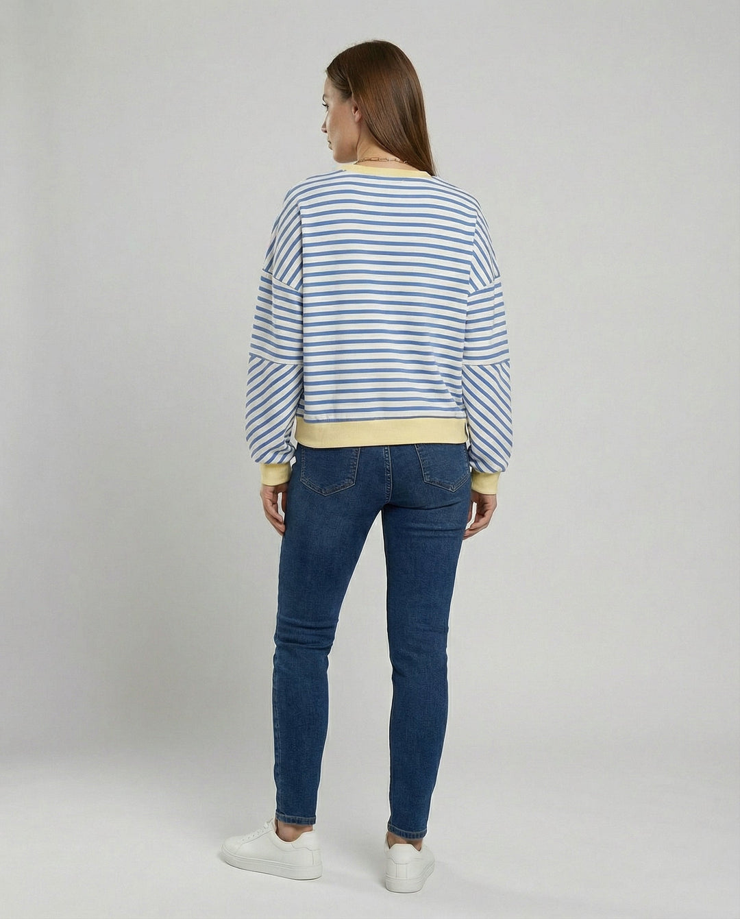 Boxy Sweatshirt Women Striped | Mune Fashion