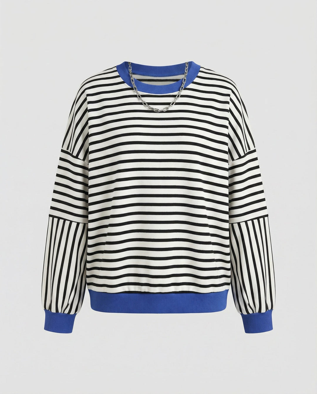 Boxy Sweatshirt Women Striped | Mune Fashion