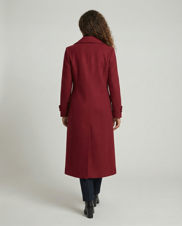 Elegant Double-Breasted Wool Coat