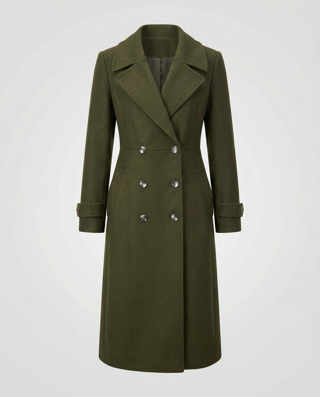 Elegant Double-Breasted Wool Coat