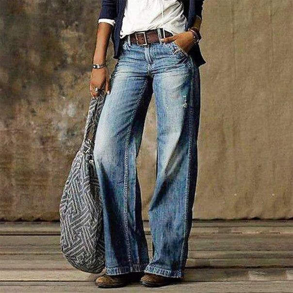 Women’s Trendy High-Waisted Wide-Leg Jeans