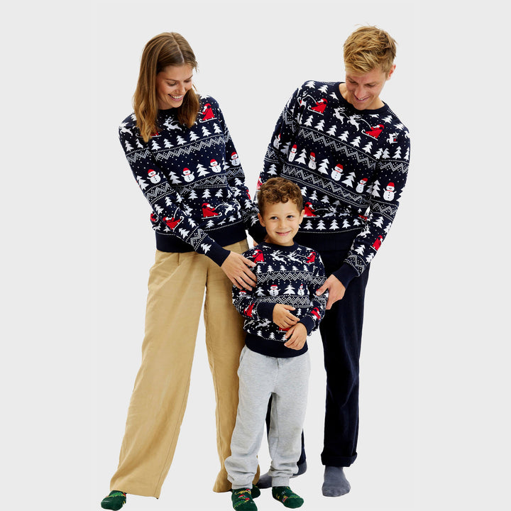 Mune | The stylish Christmas sweater Navy Kids